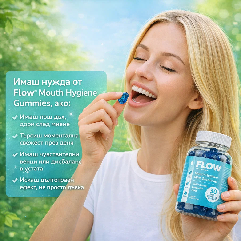 Flow - желирани мечета за свеж дъх и устна хигиена