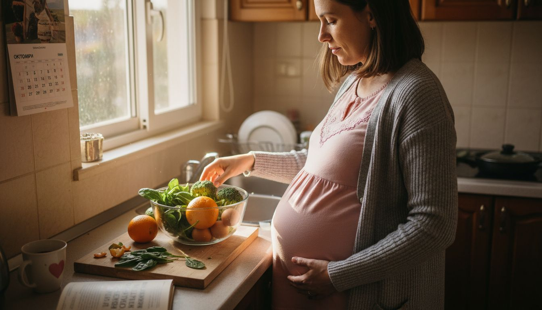 Бременна жена избира внимателно подходящи витамини в кухнята си, за да се грижи по най-добрия начин за здравето си и това на бебето.