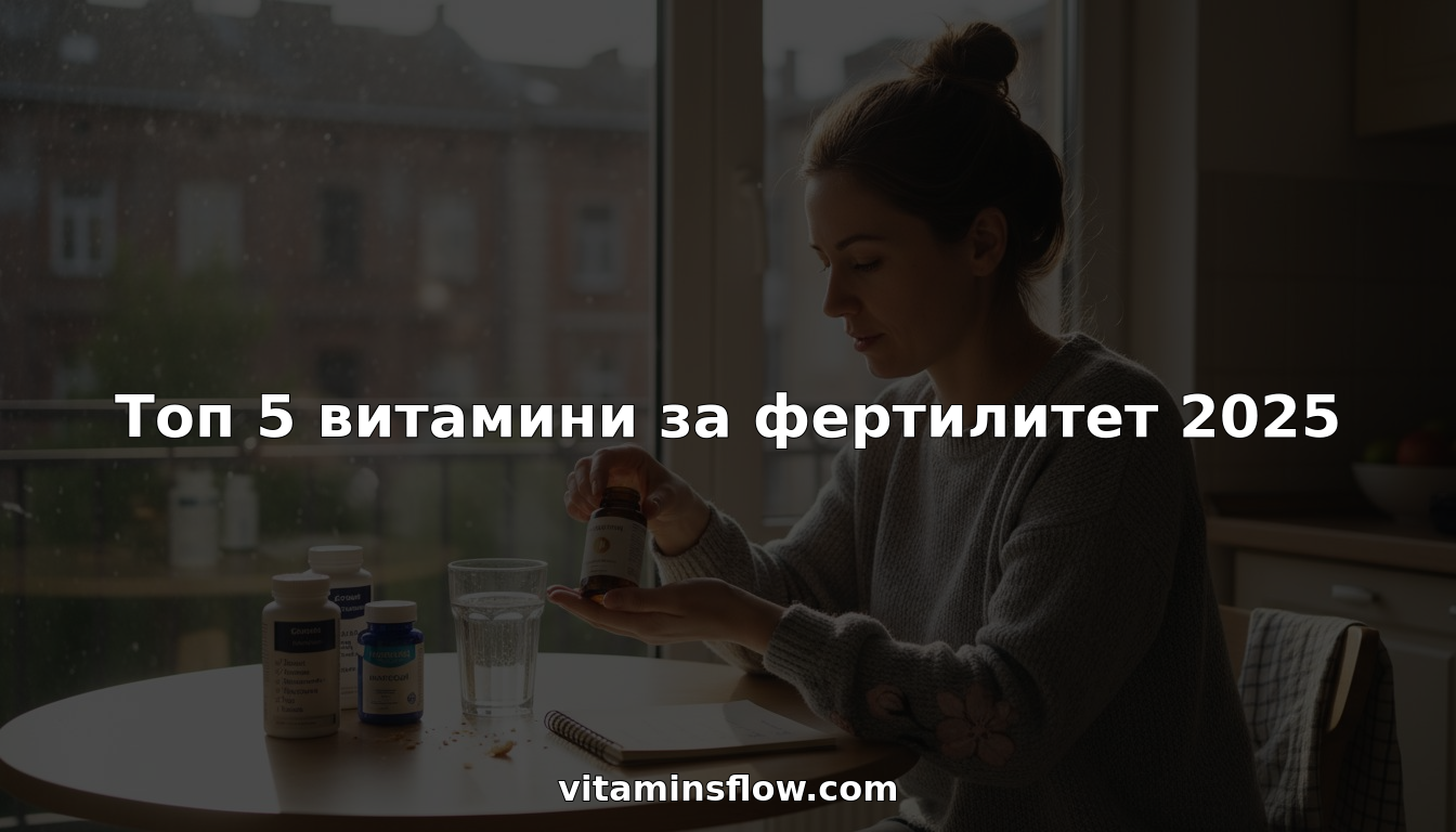 Жена подрежда сутрешните си витамини на кухненската маса.