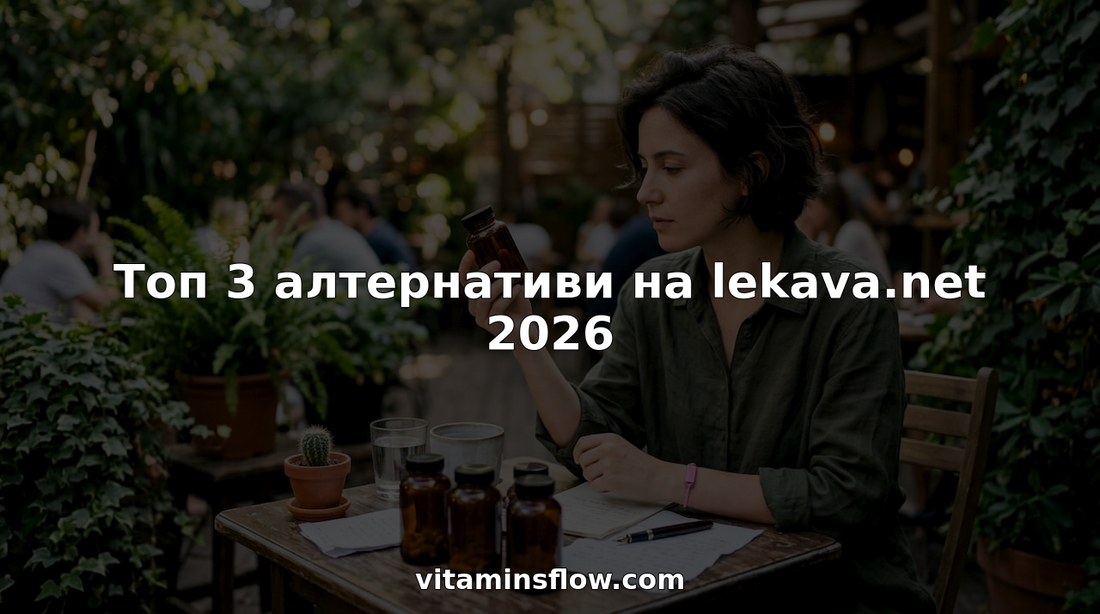 Жена седи на кухненската маса и разглежда внимателно опаковките на натурални хранителни добавки.