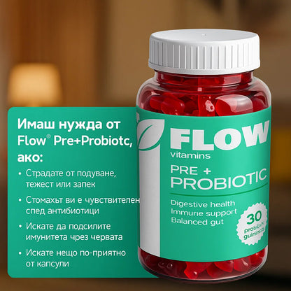 Flow Pre+Probiotic – Баланс отвътре, увереност отвън