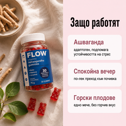 Flow мечета с ашваганда KSM-66 – при стрес и за спокоен сън