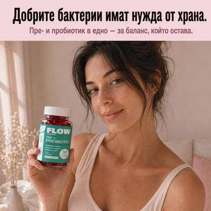 Flow Pre+Probiotic – пробиотик с Actilight пребиотик при подут корем
